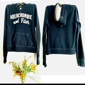 A&F Navy hoodie sweatshirt 60% cotton